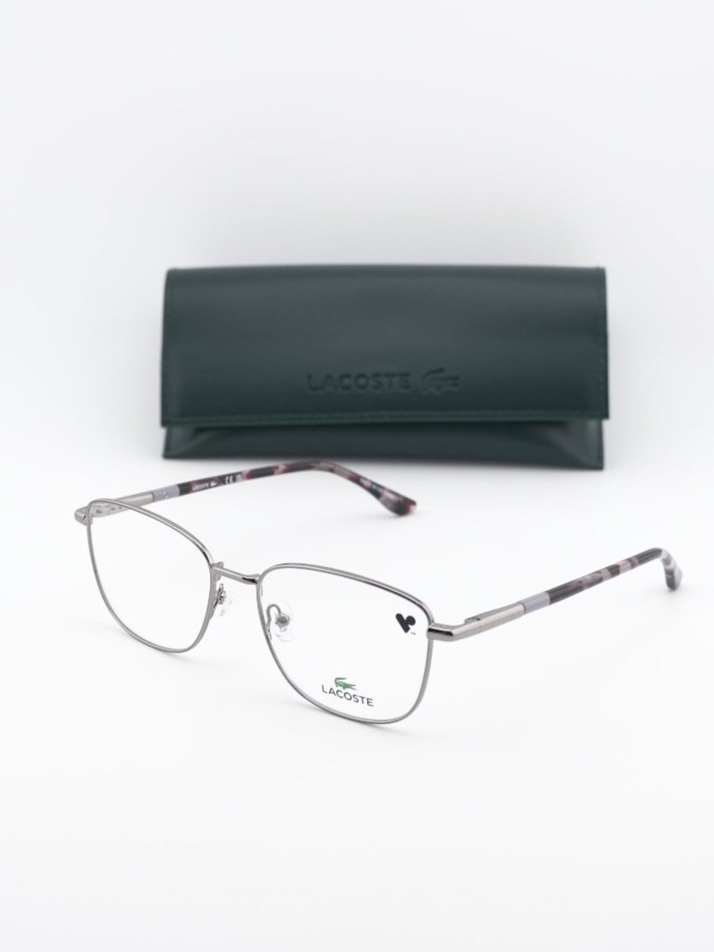 Lacoste L2317 033 Rectangle Eyeglasses 54mm - Gunmetal